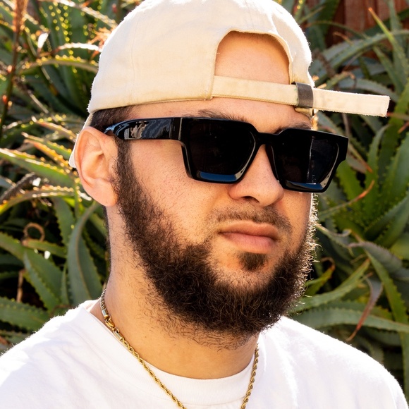 Large Super Dark Black Tint Top Quality Acetate Men's Hip Hop Sunglasses - Picture 4 of 5